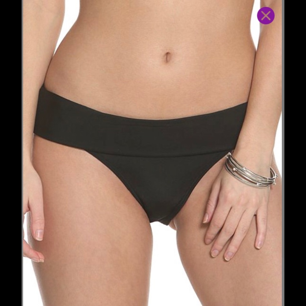 NWT Black fold over bikini bottoms